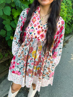 Boho Bubble Sleeve Dress