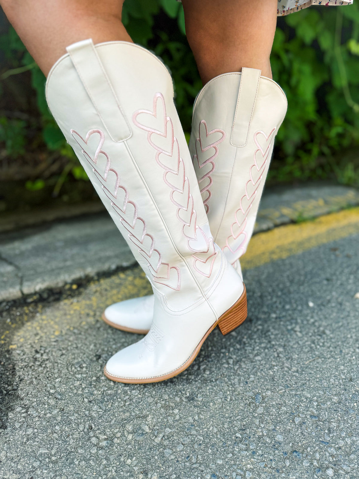 Sweetheart Western White Cowgirl Boots