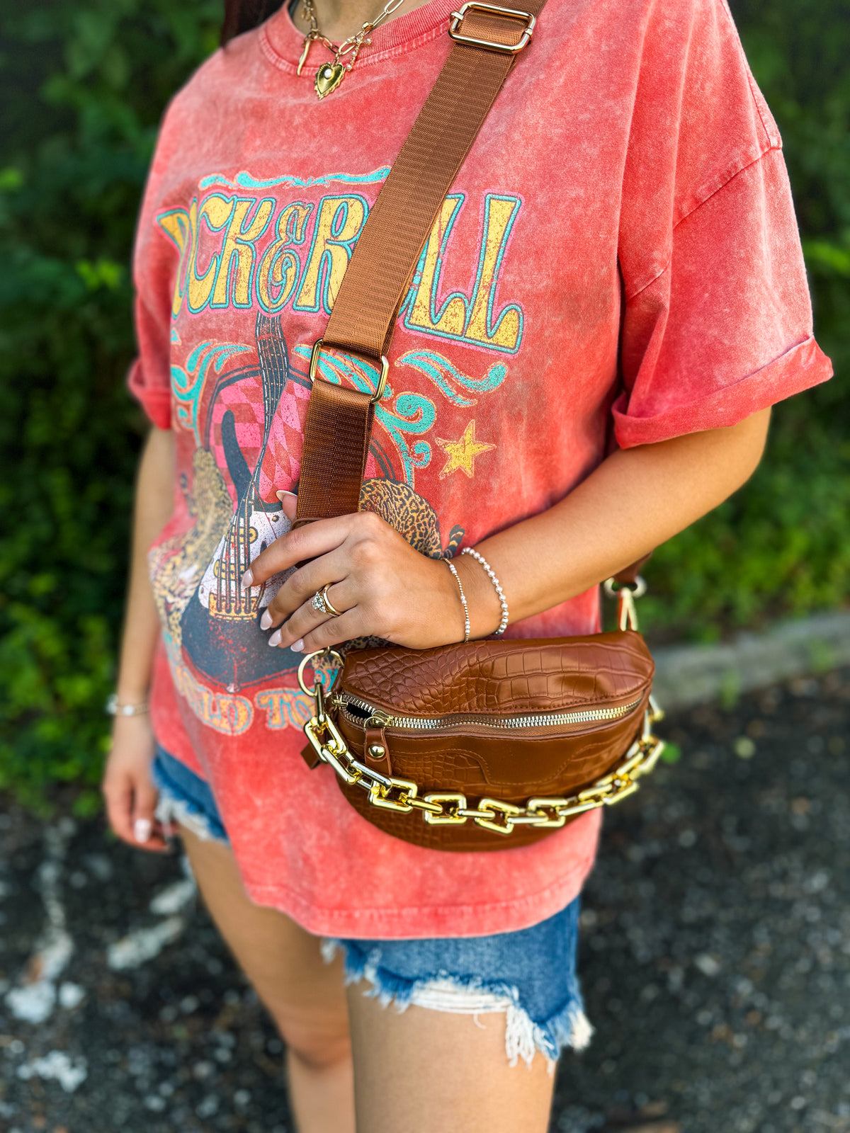 Crossbody Bag with Chain