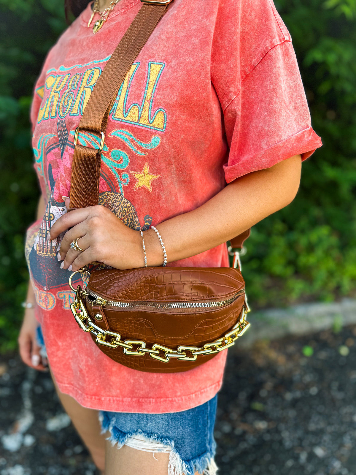 Crossbody Bag with Chain