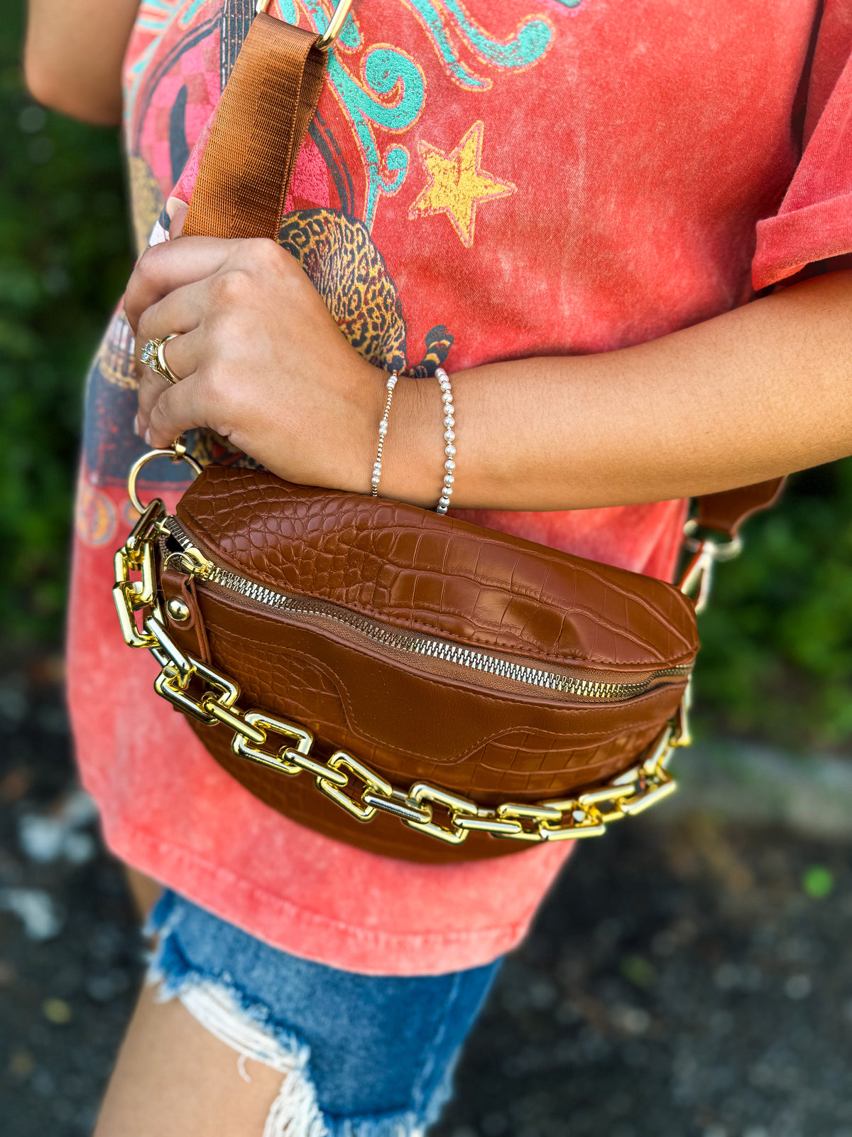 Crossbody Bag with Chain