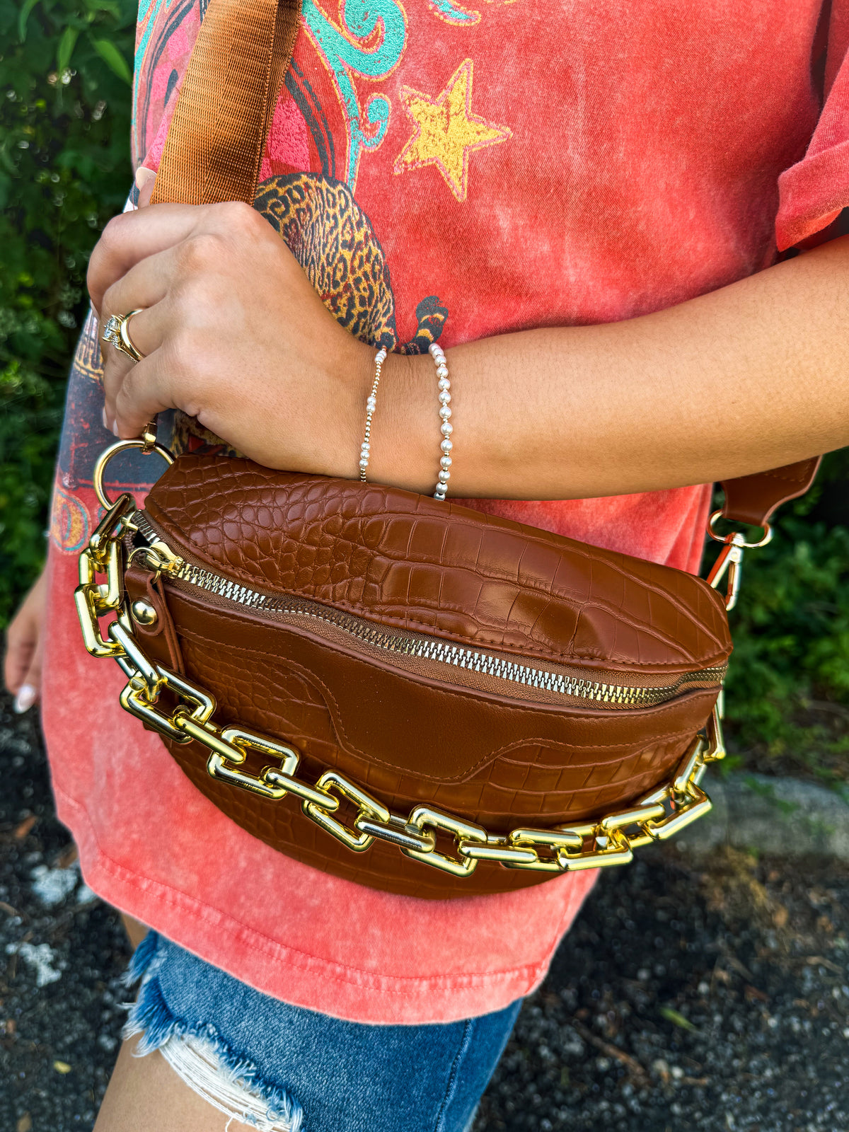 Crossbody Bag with Chain