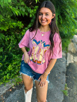 Boots N Bows Tee-Pink
