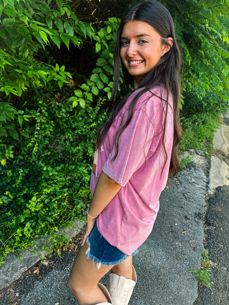 Boots N Bows Tee-Pink