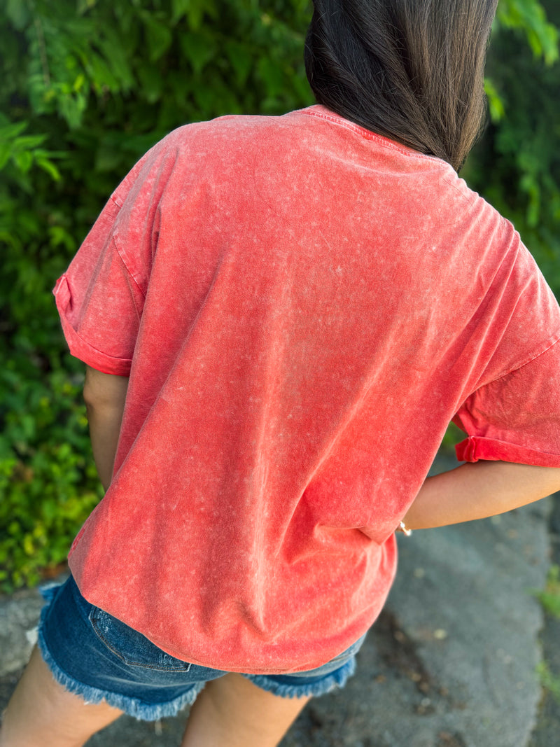 Orange Free Bird Tee