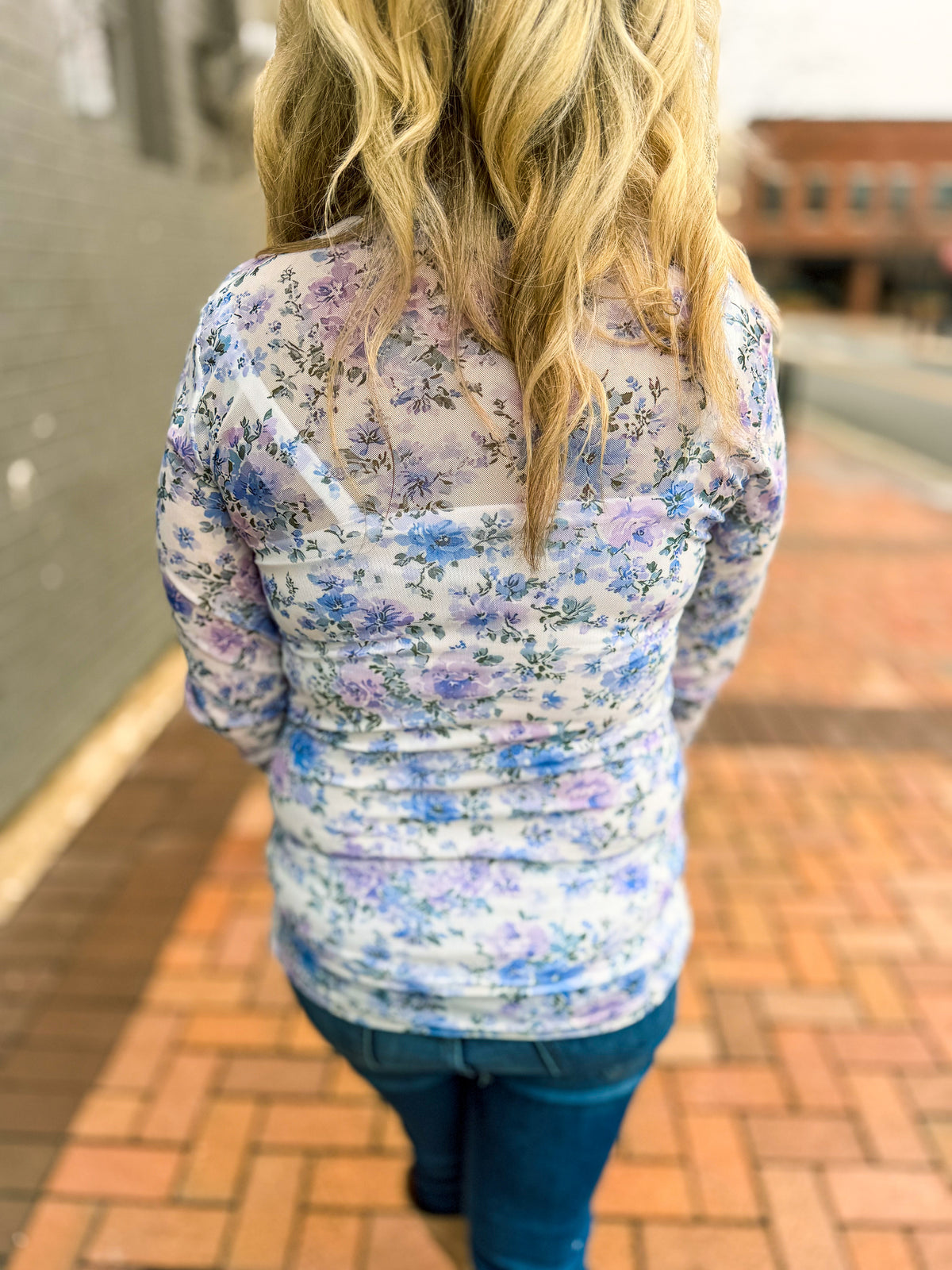Lavender Fields Mesh Top