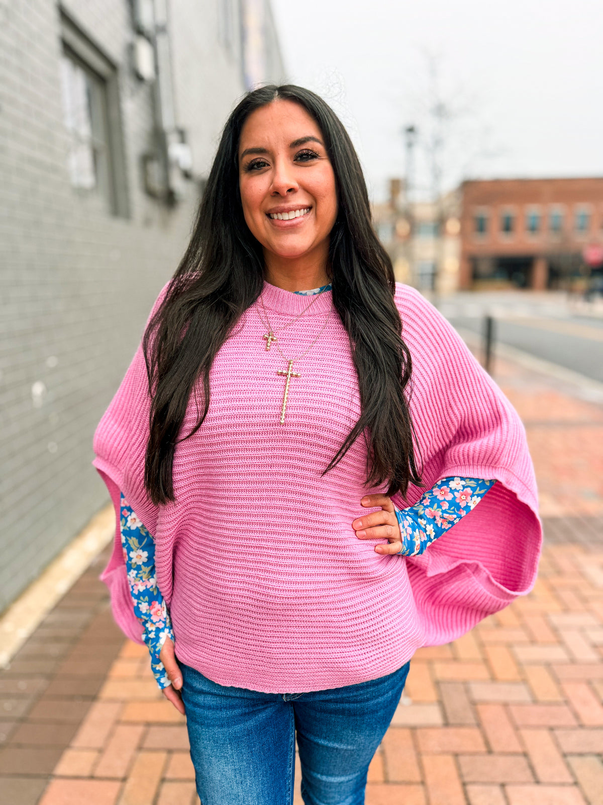 Bloomin Blue Mesh Top