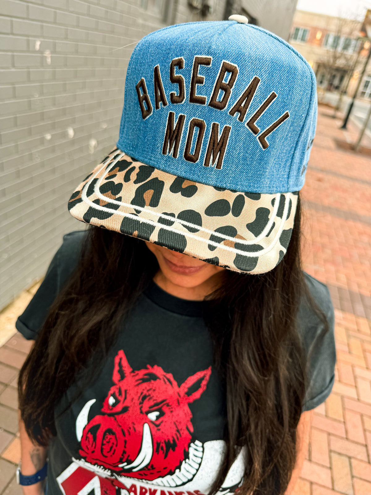 Leopard Baseball Mom Cap