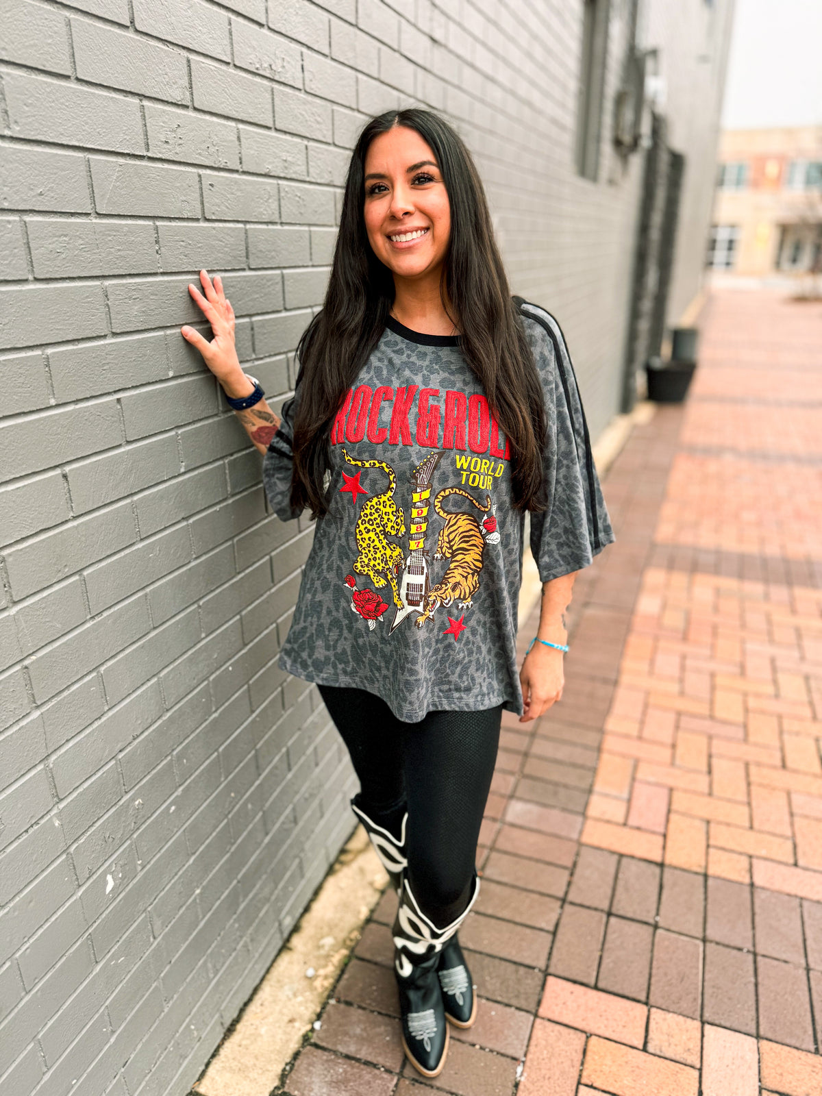Leopard Rock N Roll Zutter Tee
