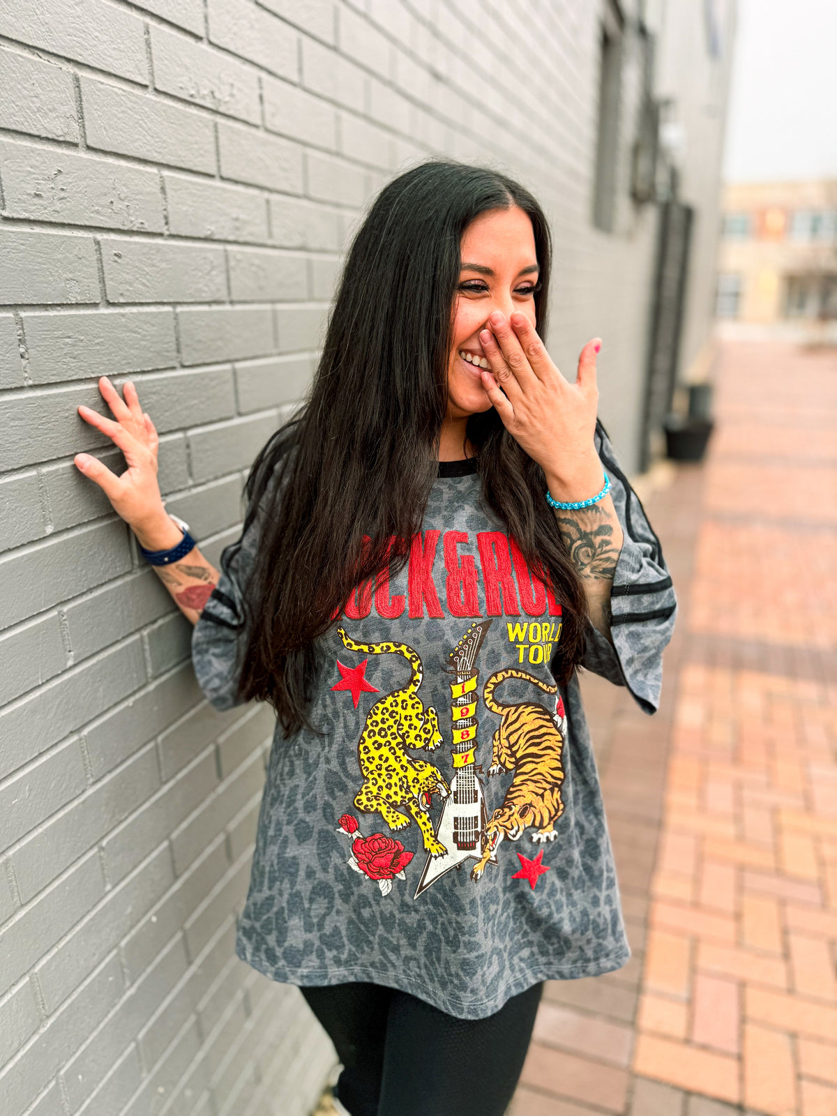 Leopard Rock N Roll Zutter Tee