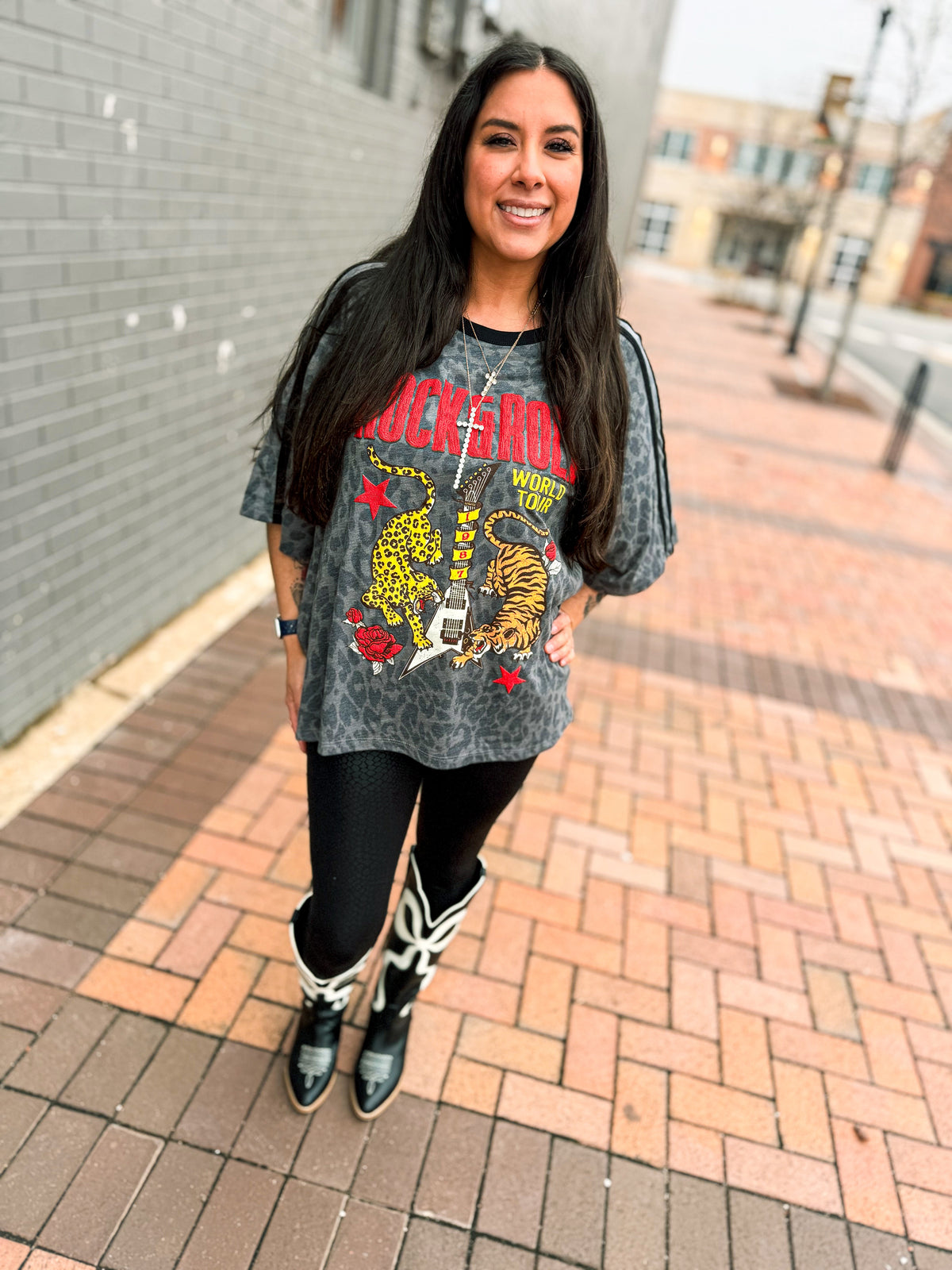 Leopard Rock N Roll Zutter Tee