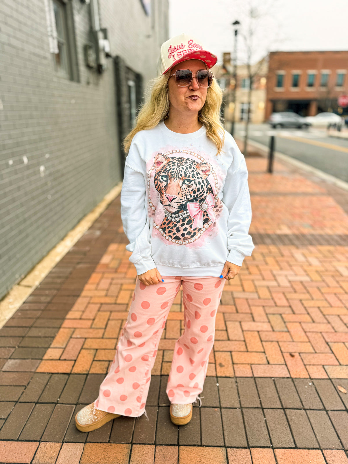 Cheetah Rhinestone Sweatshirt