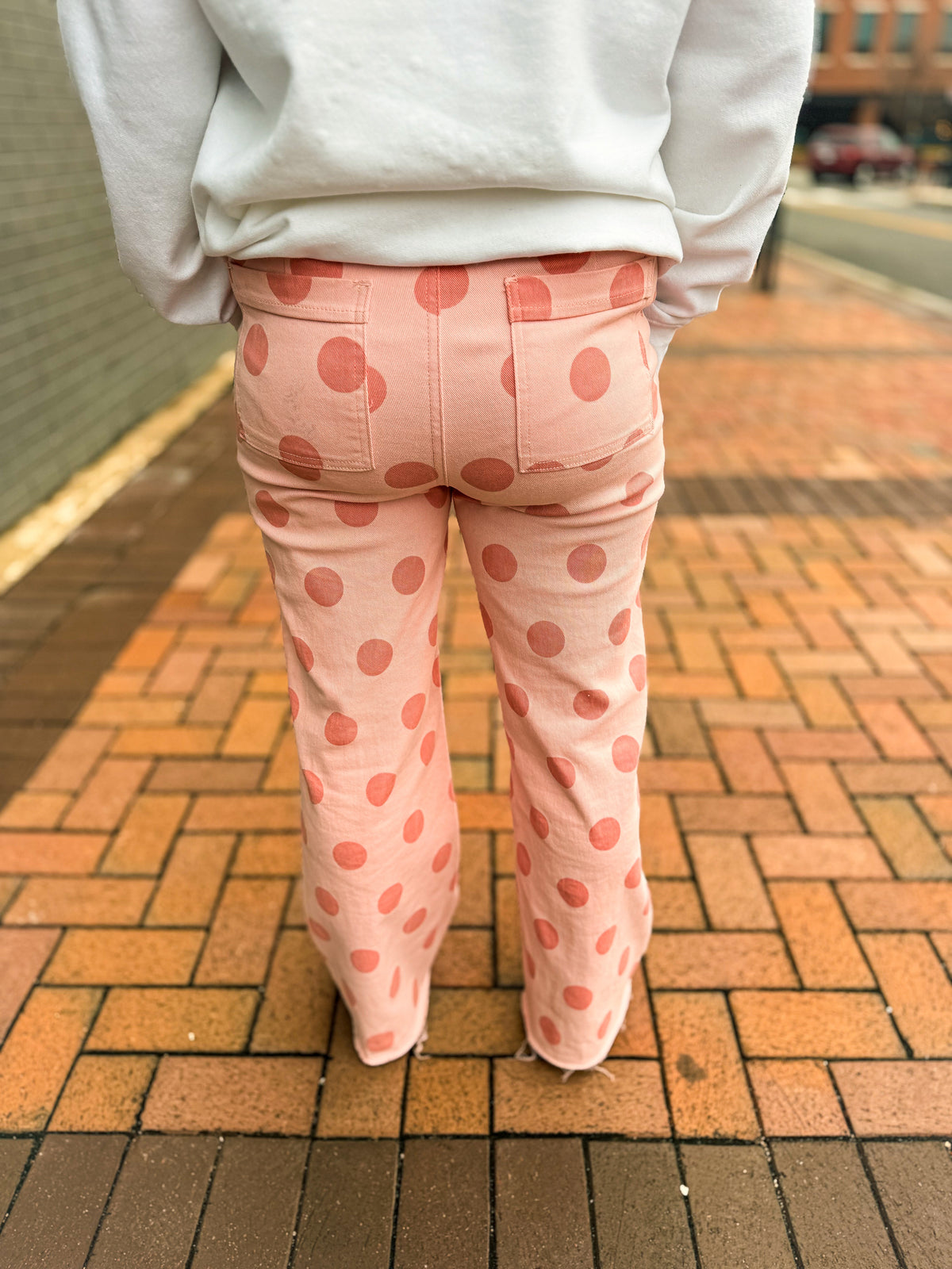 Pink Polka Dot Jeans