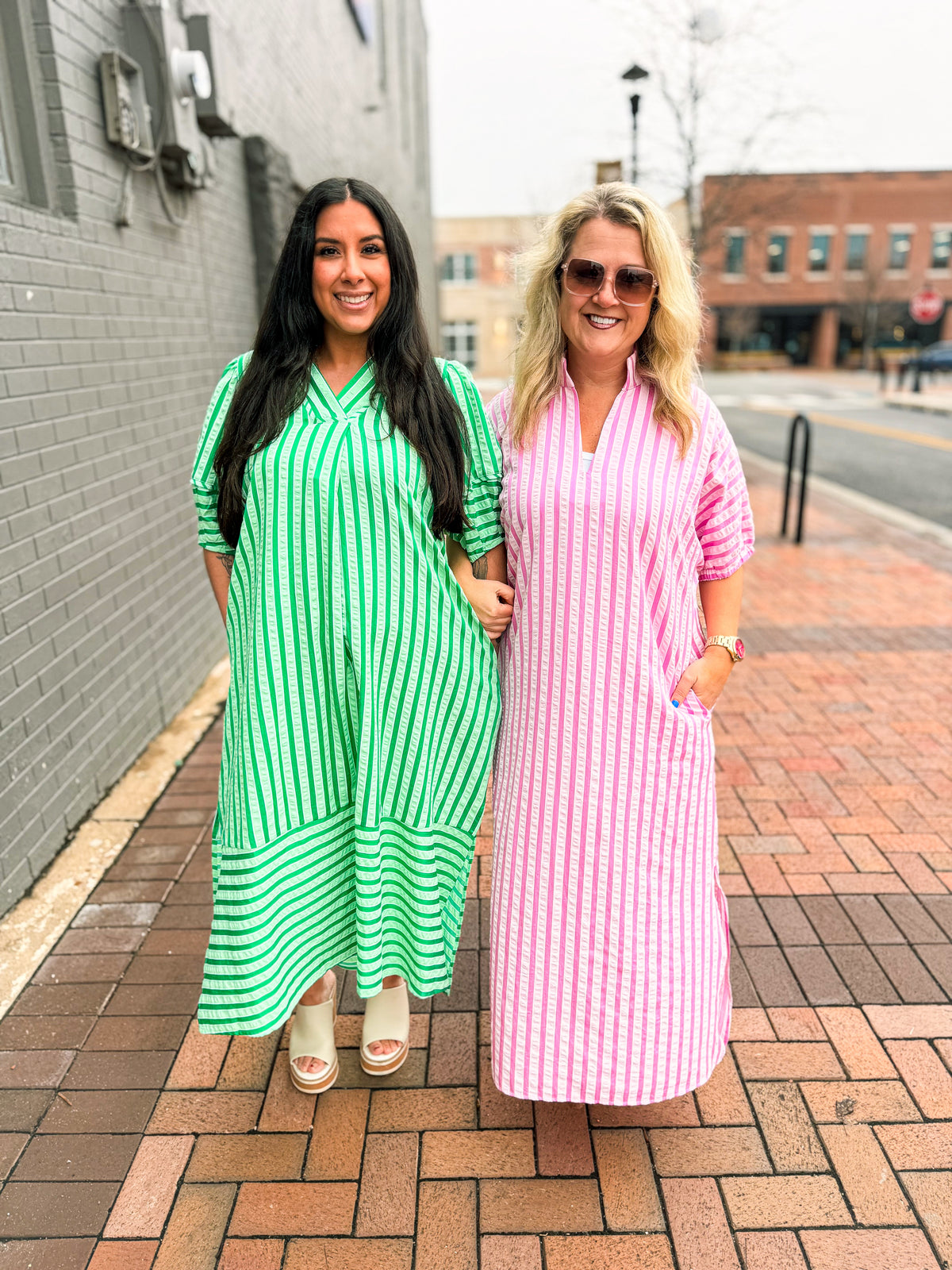 Green Striped Umgee Dress