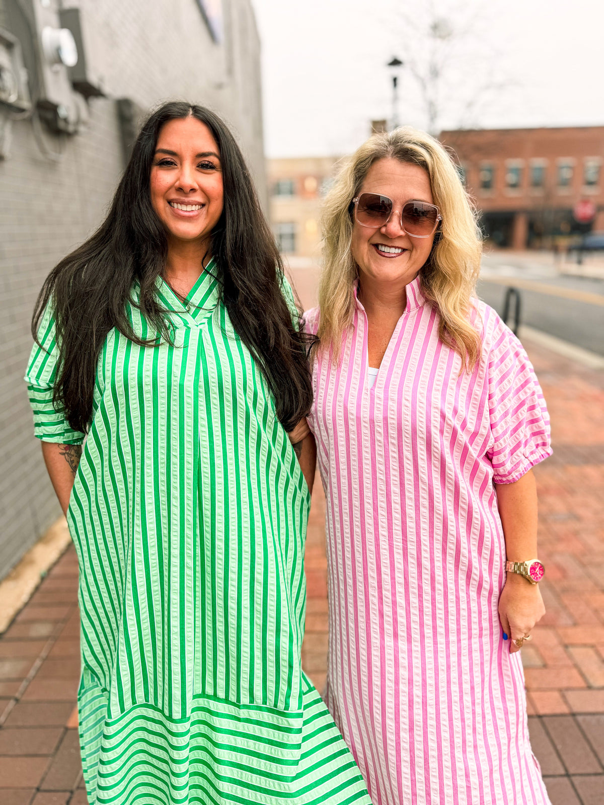Green Striped Umgee Dress