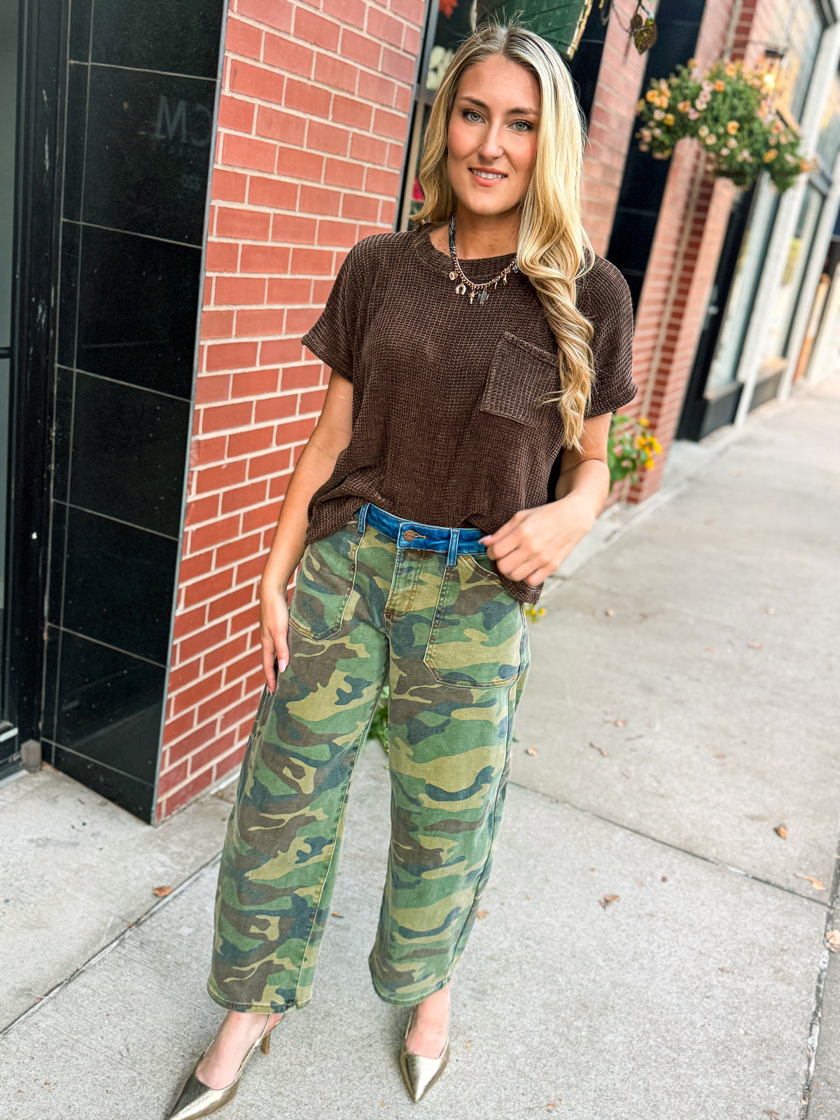 Camo Barrel Jeans