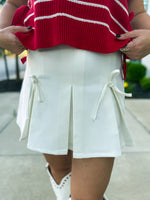 White Pleated Skirt-Day & Moon