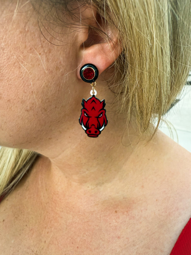 Arkansas Hog Resin Earrings