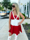 Red & White Day & Moon Dress