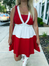 Red & White Day & Moon Dress