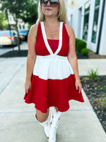 Red & White Day & Moon Dress