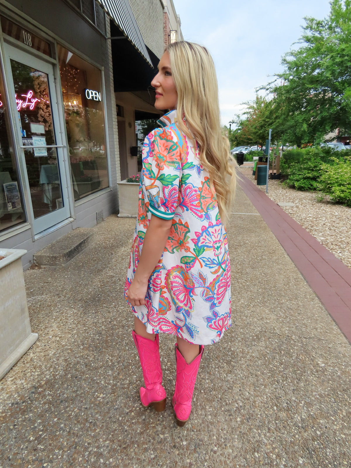 Green Multi Umgee Dress