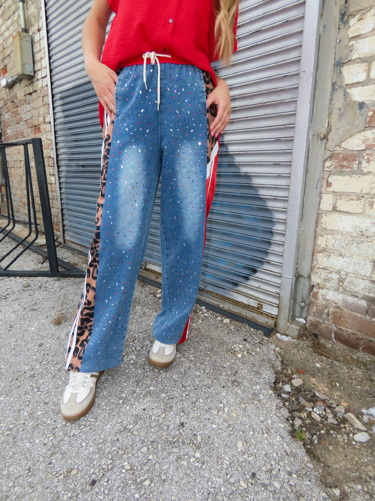 Leopard Multi Rhinestone Jeans