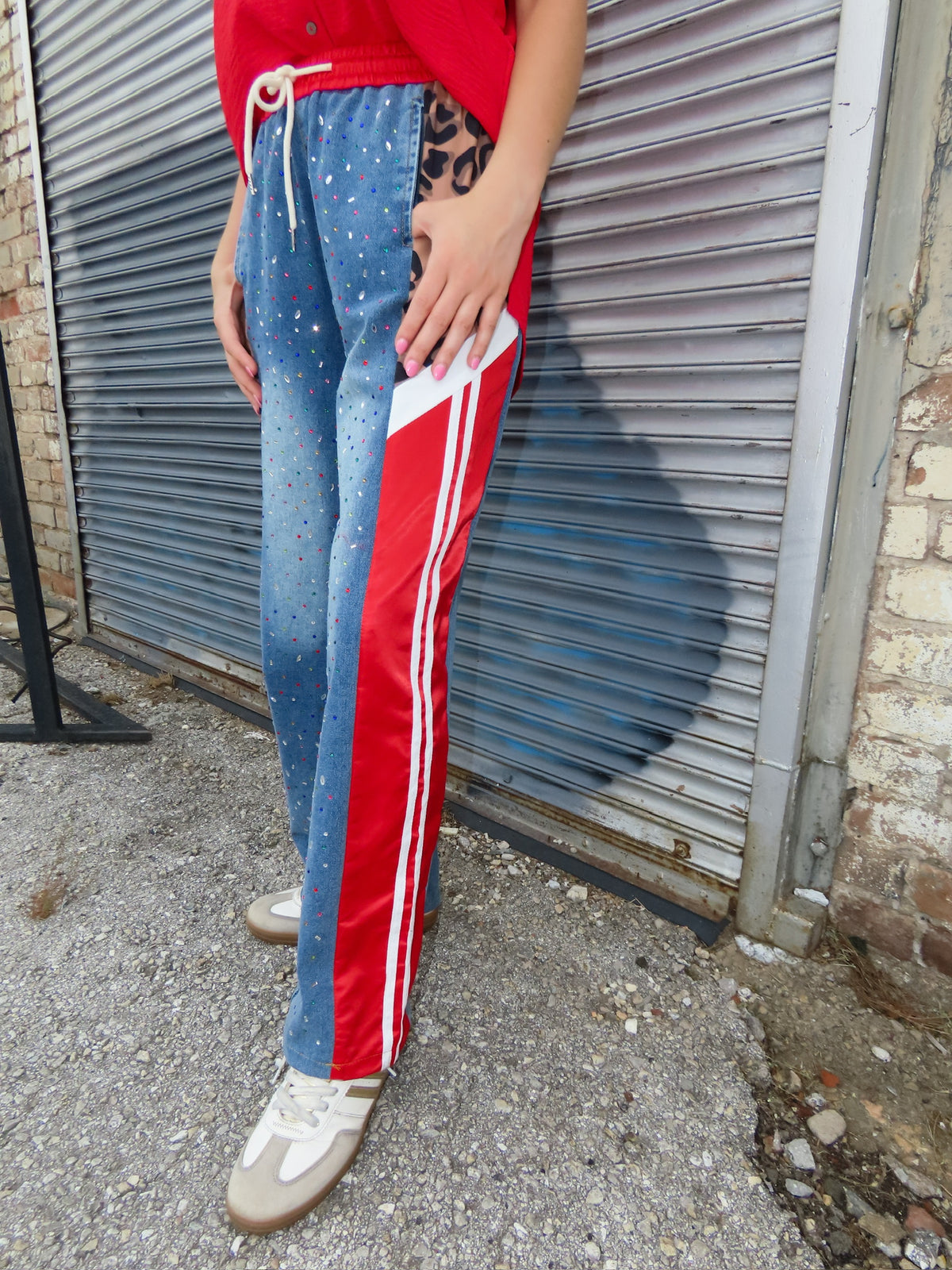 Leopard Multi Rhinestone Jeans