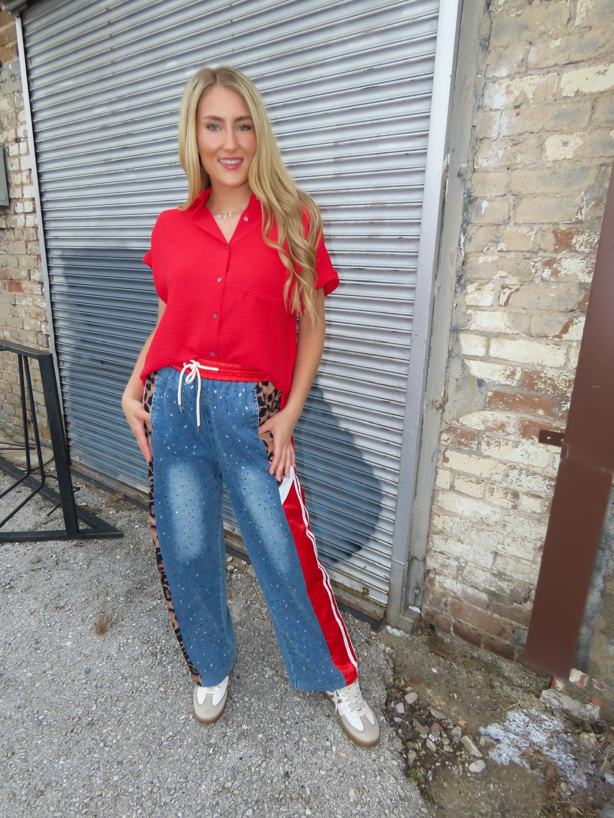 Leopard Multi Rhinestone Jeans