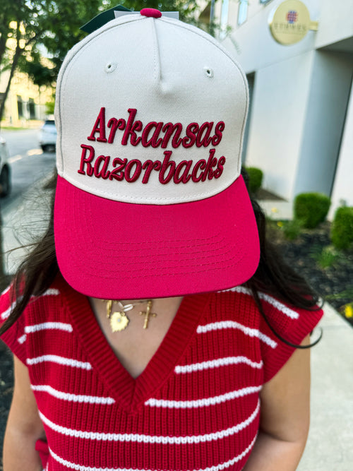 Arkansas Razorback Embroidered Cap
