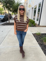 Brown Cropped Sweater-Zenana