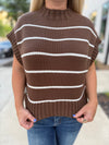 Brown Cropped Sweater-Zenana