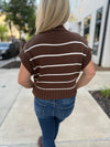 Brown Cropped Sweater-Zenana