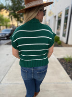 Green Cropped Sweater-Zenana