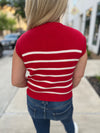 She & Sky Red Sweater Vest