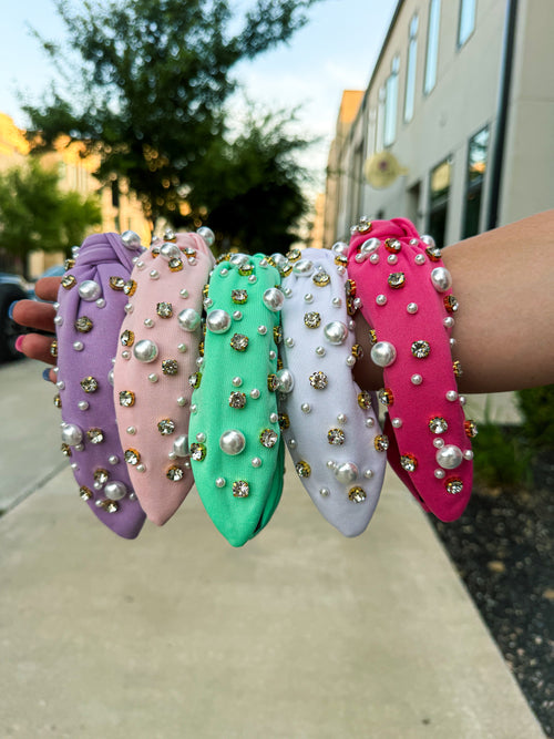Rhinestone Pearl Headbands