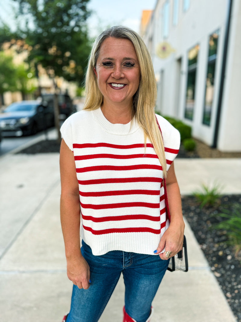 White Zenana Sweater Vest