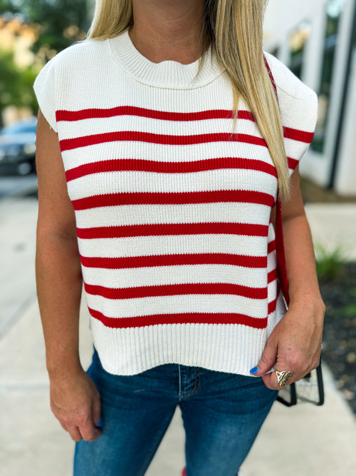White Zenana Sweater Vest