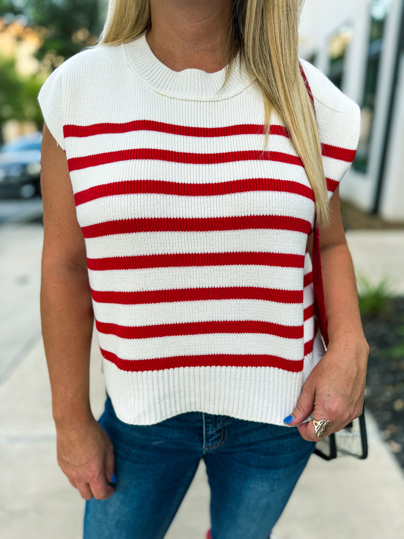 White Zenana Sweater Vest