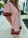 Rust Striped Entro Dress