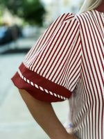 Rust Striped Entro Dress