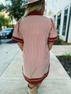 Rust Striped Entro Dress