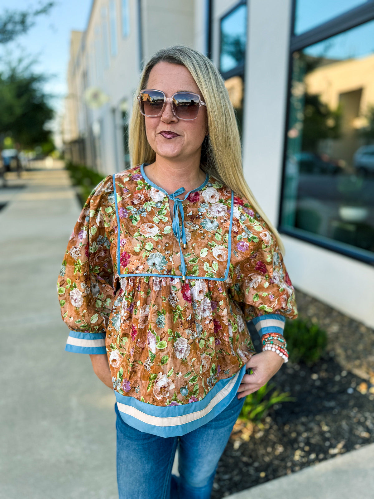 Vintage Floral Blouse