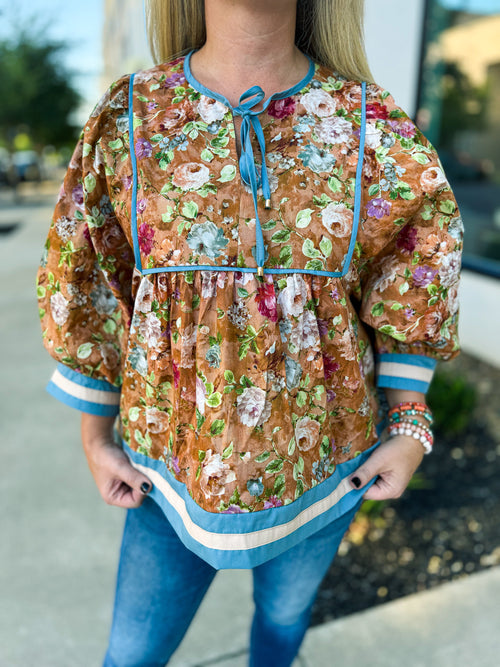 Vintage Floral Blouse