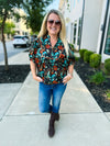 Autumn Bloom Dolman Sleeve Top