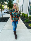 Autumn Bloom Dolman Sleeve Top
