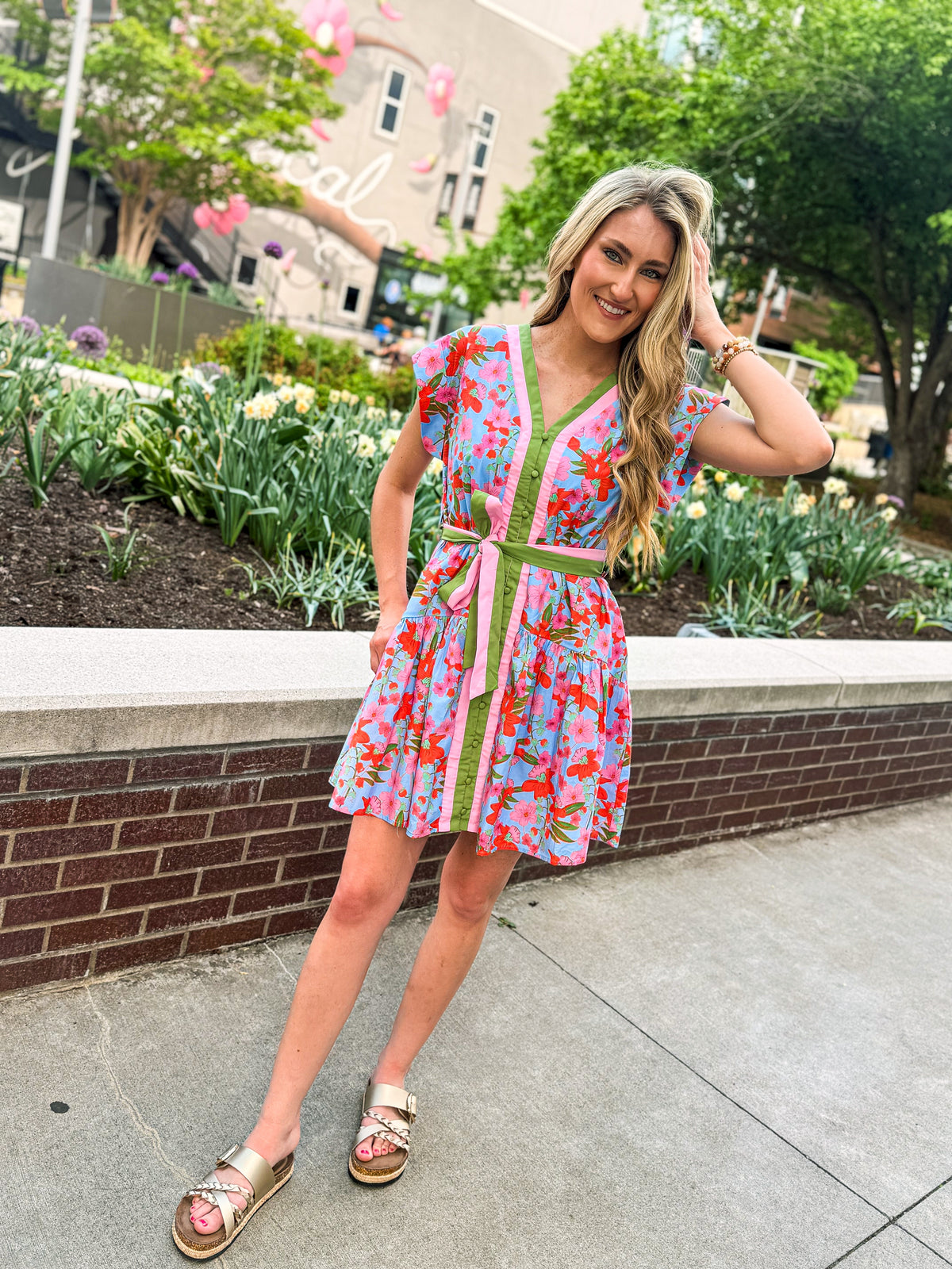 Lavender Floral Entro Dress
