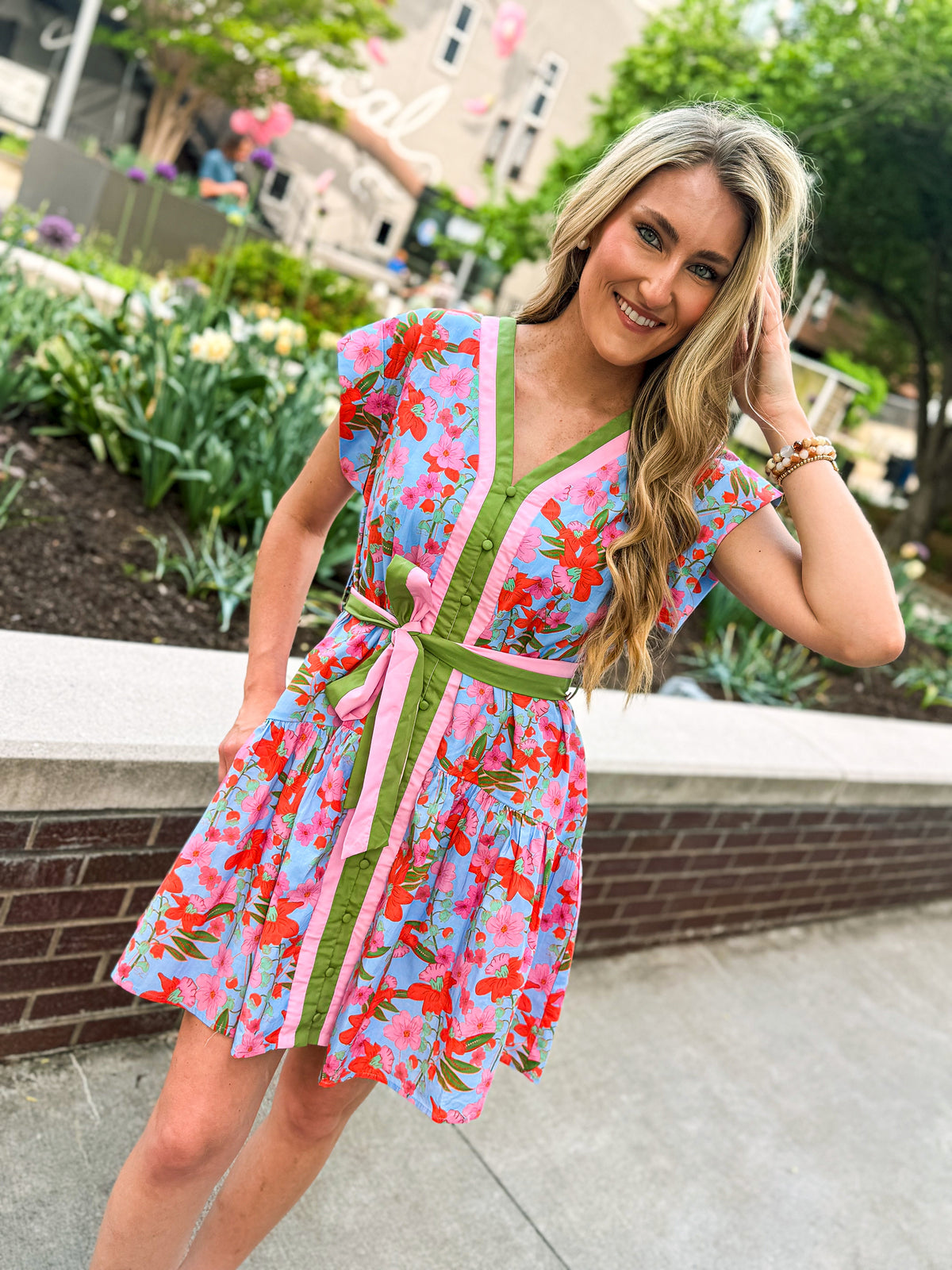 Lavender Floral Entro Dress