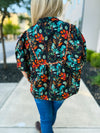 Autumn Bloom Dolman Sleeve Top