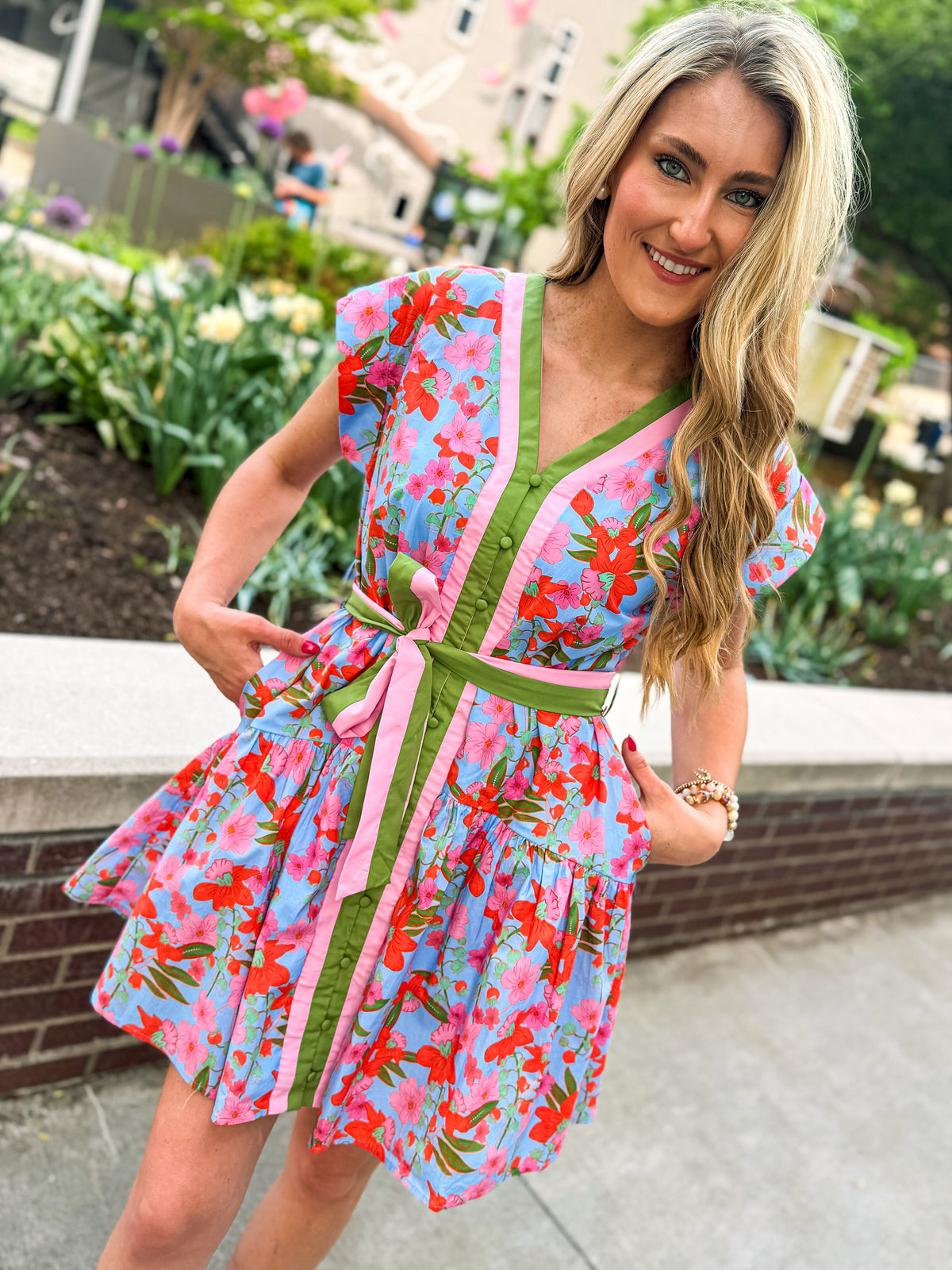 Lavender Floral Entro Dress